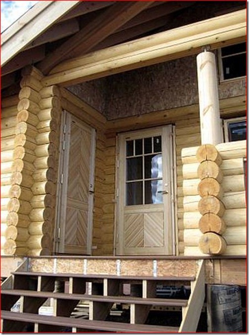 This is a great view showing the European doors.  Notice the hinges are on the exterior of the home.  These are tamper proof, and when a blowing wind is hitting the door, it will seat tighter into its seals.  Compare this with the North American door, which would be forced away from its frame. The doors also show the beautiful detail that comes with the stock door slabs. MarkWagner<>Gravitas Next month: Finishing up!